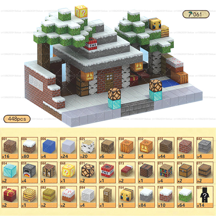 Magnetic Building Block Magnet Cube Mine World Set for Boy Girl Kid Age 3+ DIY Model Children STEM Sensory Toy Christmas Gift