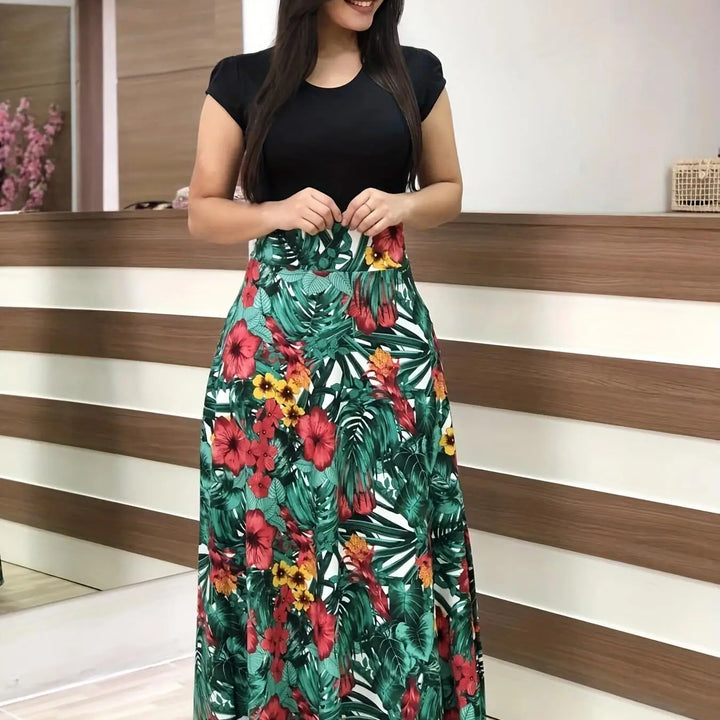 Floral Print Swing Dress – Summer Style for Effortless Elegancewomen's large swing skirt