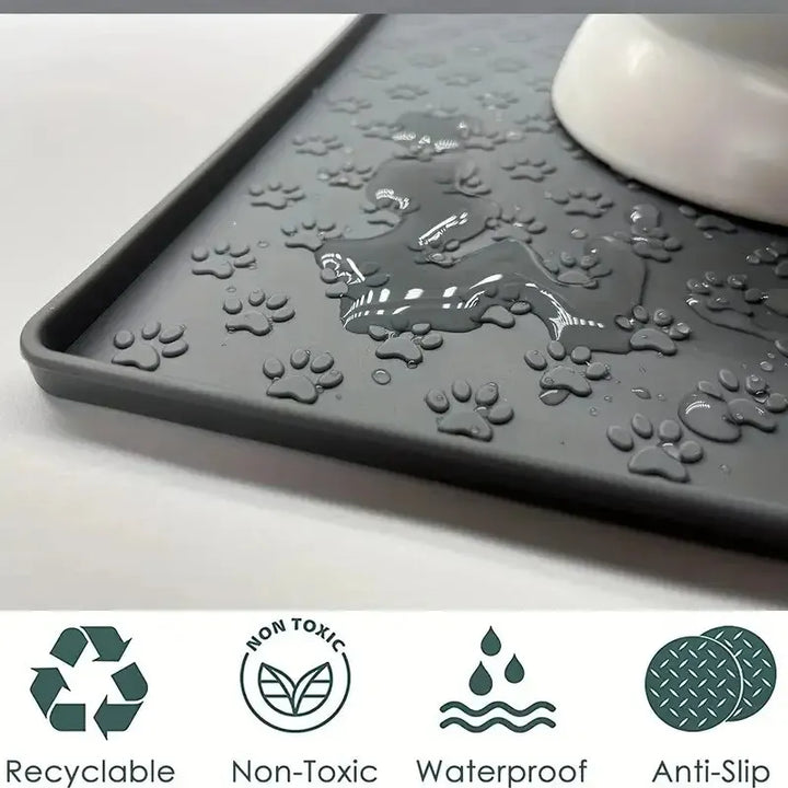 Pet Placemat Nonspill to Clean Foldable Cat and Dog Feeding, Waterproof