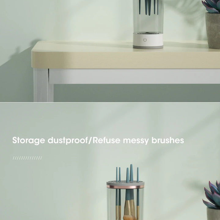 Portable Electric Brush Cleaner – USB Makeup Washer & Quick Dryer