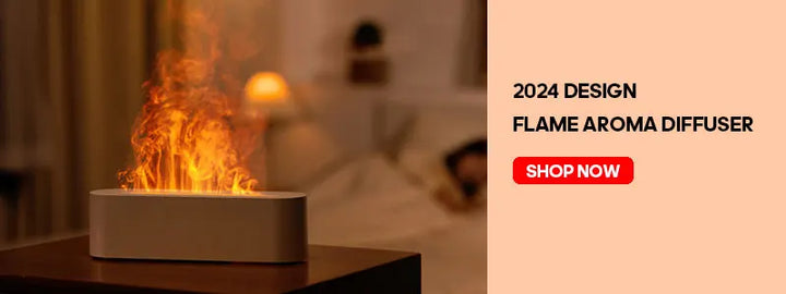 New Aroma Diffuser Air Humidifier Ultrasonic Cool Mist Maker Fogger Led Essential Oil Flame Lamp Difusor