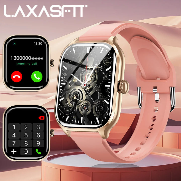 LAXASFIT 2025 New Smart Watch Bluetooth Call Message Reminder 24 Hour Health Monitoring Smart Watch Gift for Men and Women