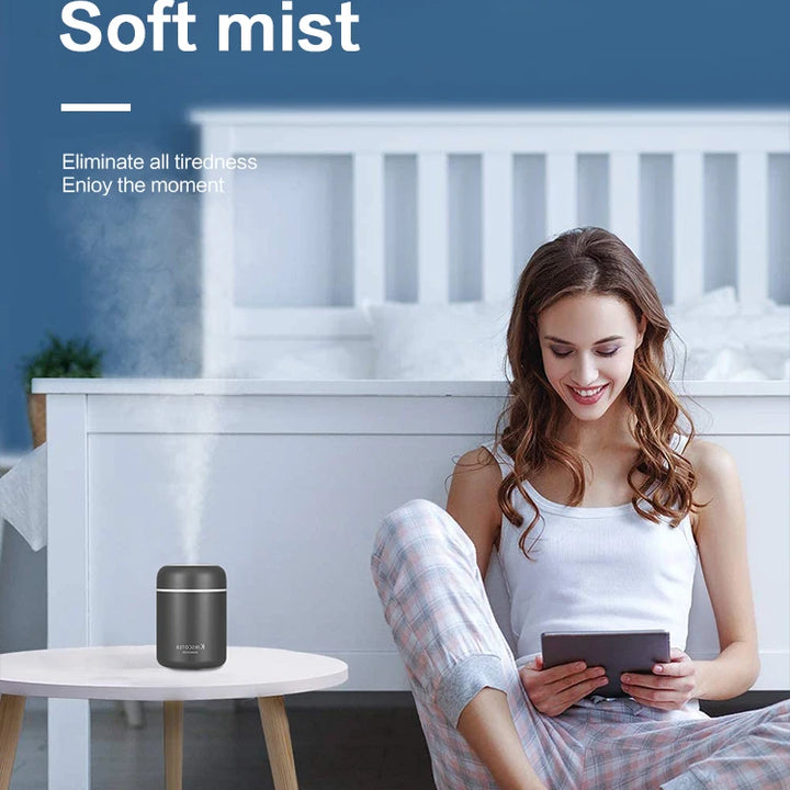 300ml H2O Air Humidifier Portable Mini USB Aroma Diffuser With Cool Mist For Bedroom Home Car Plants Purifier Humificador