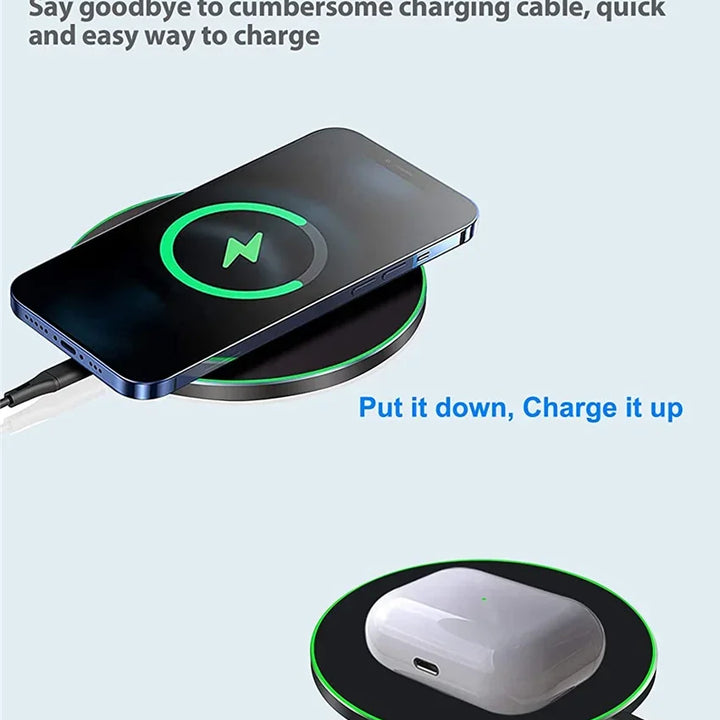 Wireless Charger USB C Fast Charging Pad Station Quick Charge QC 3.0 For iPhone 14 13 12 11 XS XR X 8 Samsung S22 S21 S20 S9
