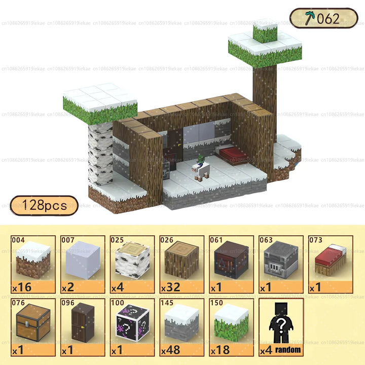 Magnetic Building Block Magnet Cube Mine World Set for Boy Girl Kid Age 3+ DIY Model Children STEM Sensory Toy Christmas Gift