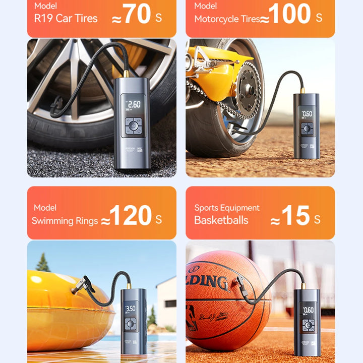 Wireless Air Pump Portable Air Compressor Smart Digital Car Electric Air Pump for Car Motorcycle Bicycle Inflator Pump