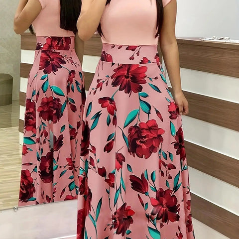 Floral Print Swing Dress – Summer Style for Effortless Elegancewomen's large swing skirt