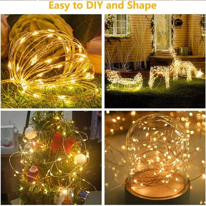 3M LED Curtain String Light Christmas Garland Decoration 8 Modes for Home Garden Xmas Party New Year Wedding