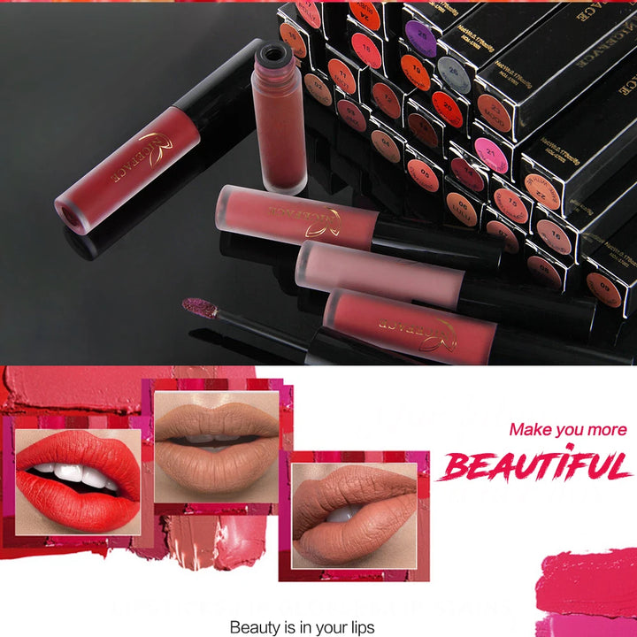 NICEFACE Liquid Matte Lipstick – Velvet Finish & Waterproof Wear