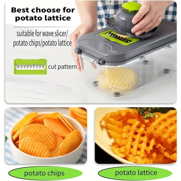 22 in 1 Multifunctional Vegetable Chopper Onion Grater Carrot Potato Shredder Fruit Slicer Garlic Chopper Kitchen Gadget Tool