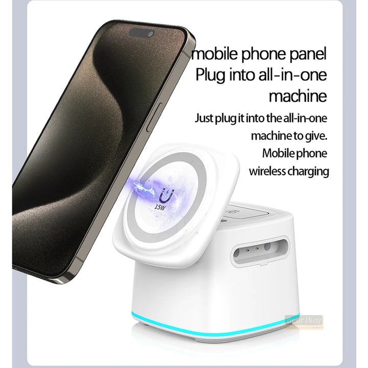 3-in-1 Magnetic Wireless Charger for Apple Devices - 15W Fast Charge