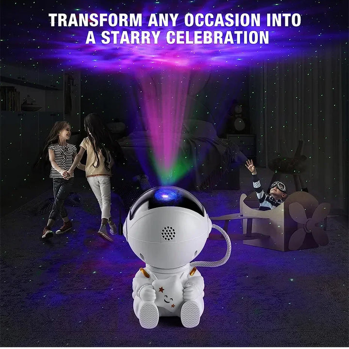 Kids Star DIY Projector Night Light with Remote Control 360 Adjustable Design Astronaut Nebula Galaxy Lighting for Children