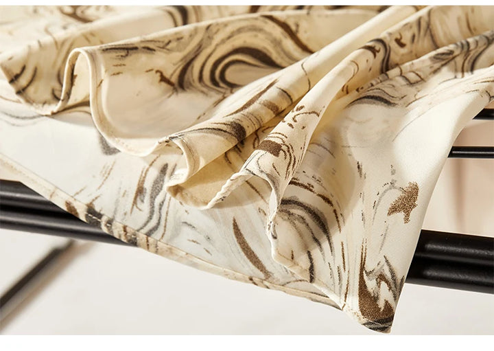 Elegant Print Midi Dress – Slim Fit Sundress for Casual Autumn Looks