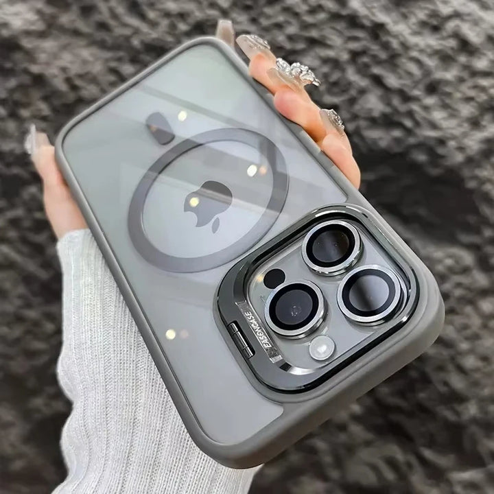 Luxury Magnetic iPhone Case with Lens Protector & Wireless Charging