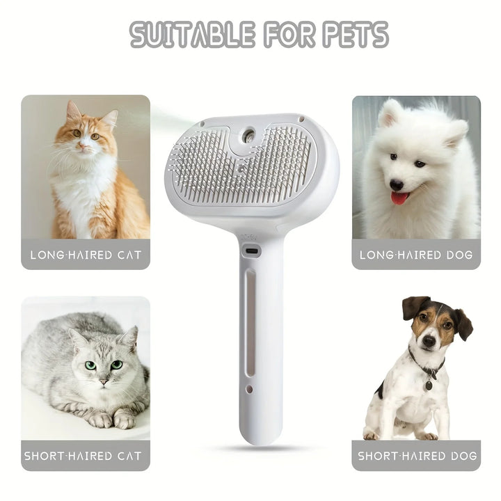 Pet Spray Grooming Comb – De-shedding & Styling Tool for Dogs and Cats