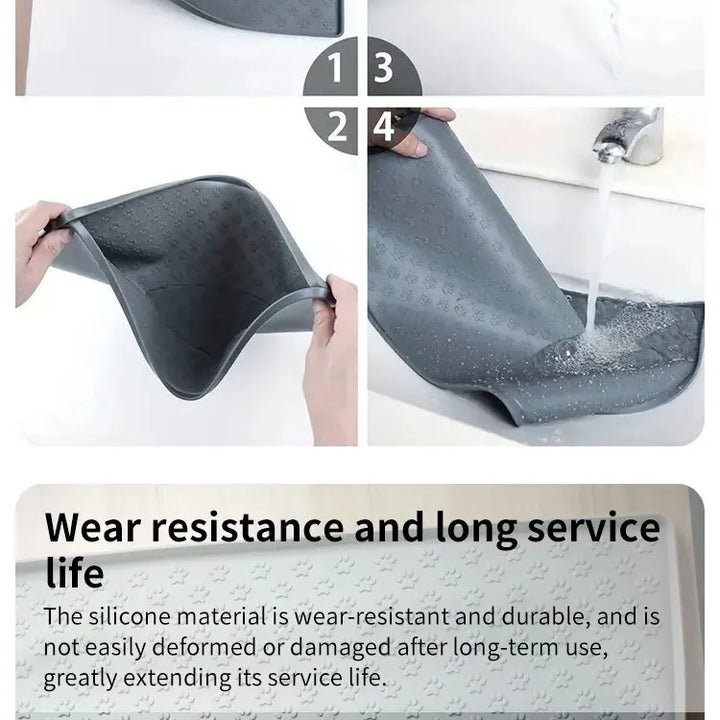 Pet Placemat Nonspill to Clean Foldable Cat and Dog Feeding, Waterproof
